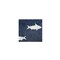 Wrapables Medium Foldable Tote Nylon Reusable Grocery Bag (Set of 2), Ocean Fish
